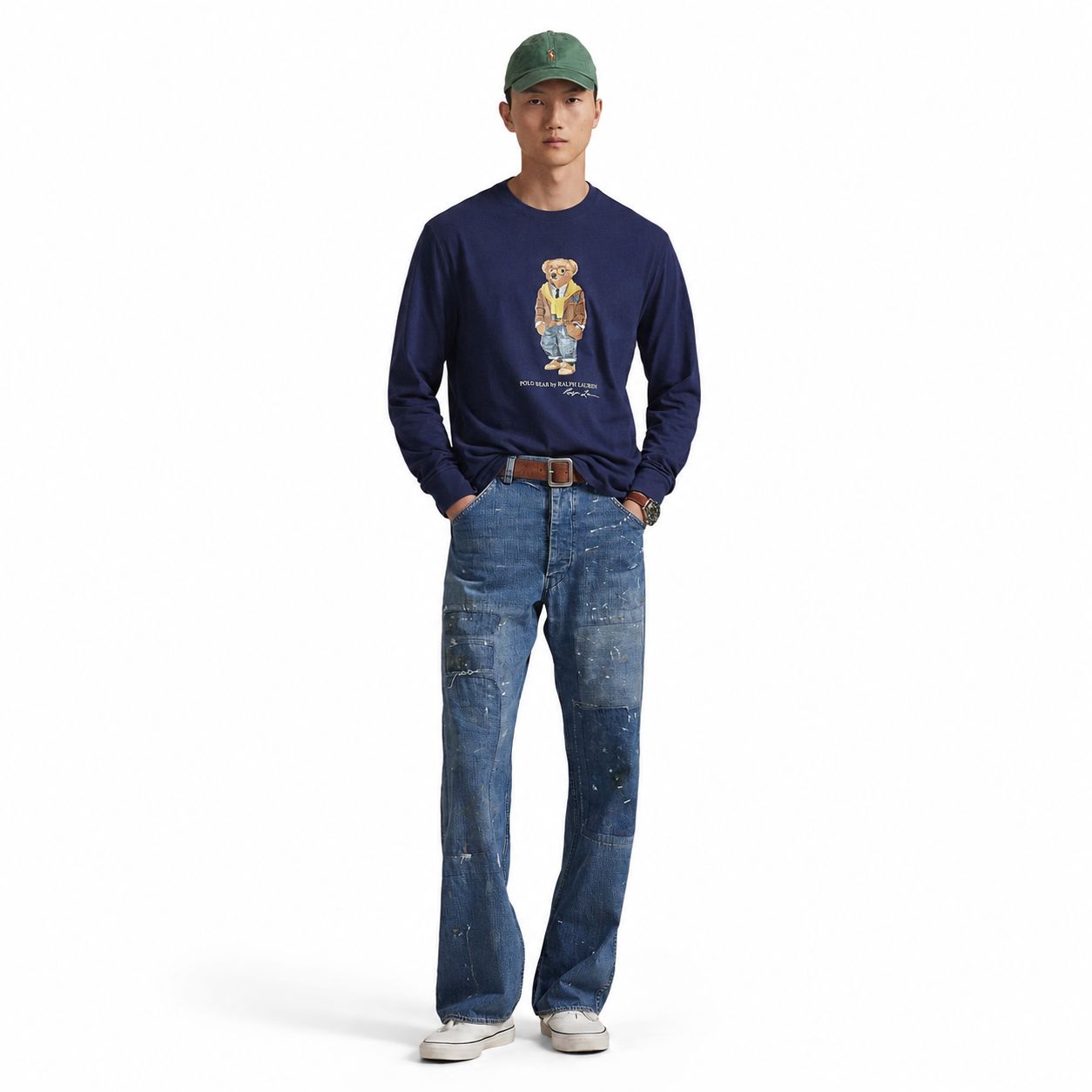 Ralph Lauren Polo Bear Jersey T-SHIRT Classic Fit Langarm