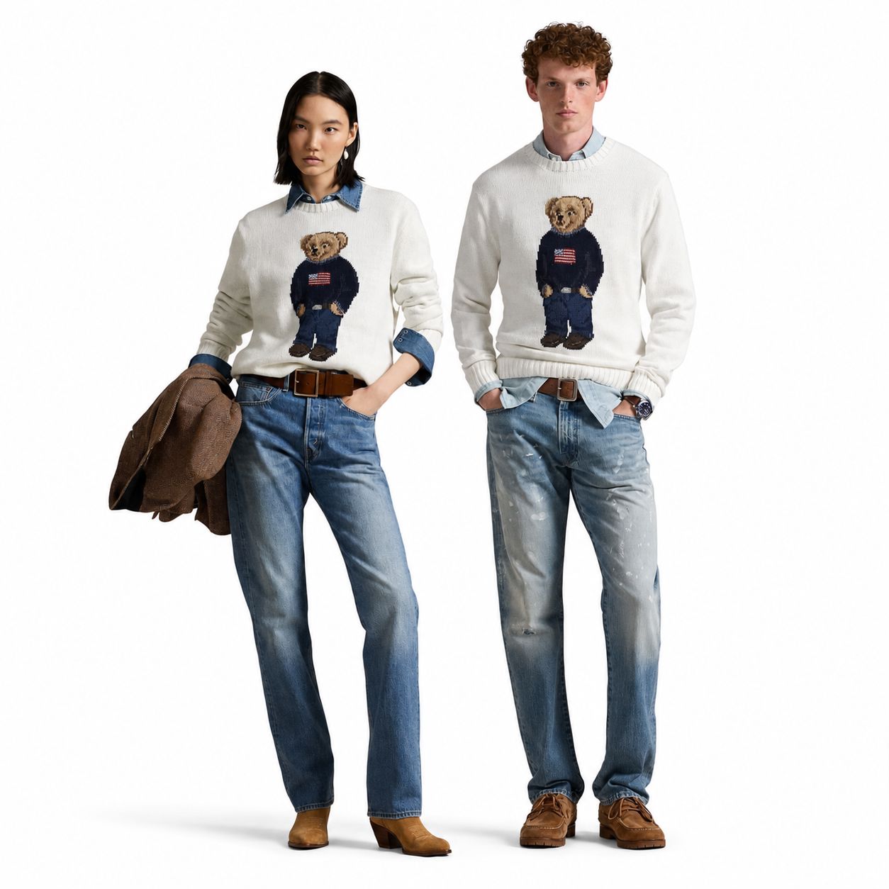 Ralph Lauren Polo Bear Pullover Aus Baumwolle-Leinen