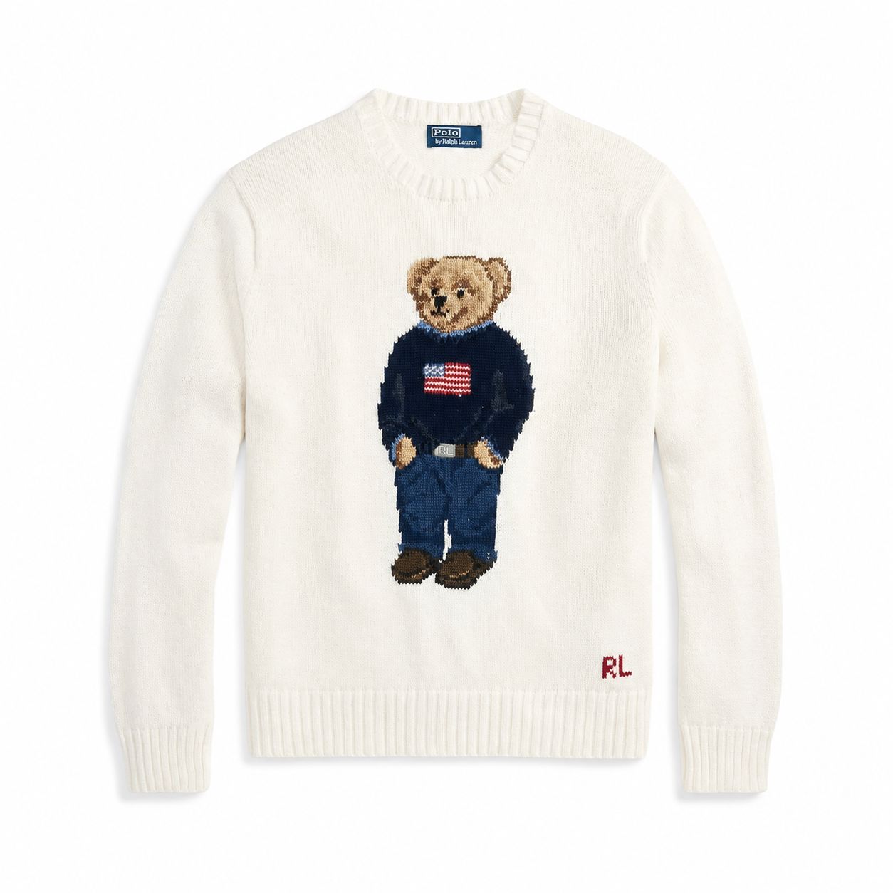 Ralph Lauren Polo Bear Pullover Aus Baumwolle-Leinen