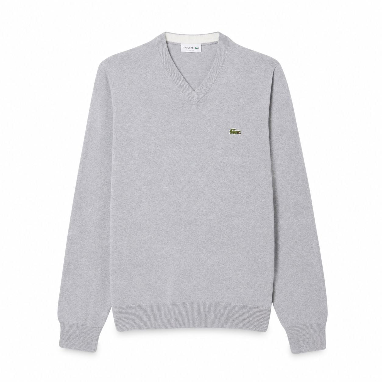 Lacoste Monochrome Baumwoll-Pullover Mit V-Ausschnitt