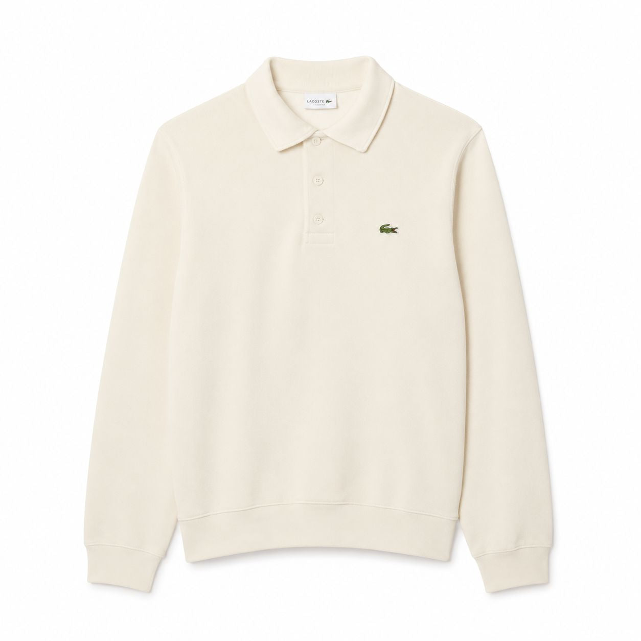 Lacoste Gerippter Baumwoll-Sweatshirt Mit Polo-Kragen