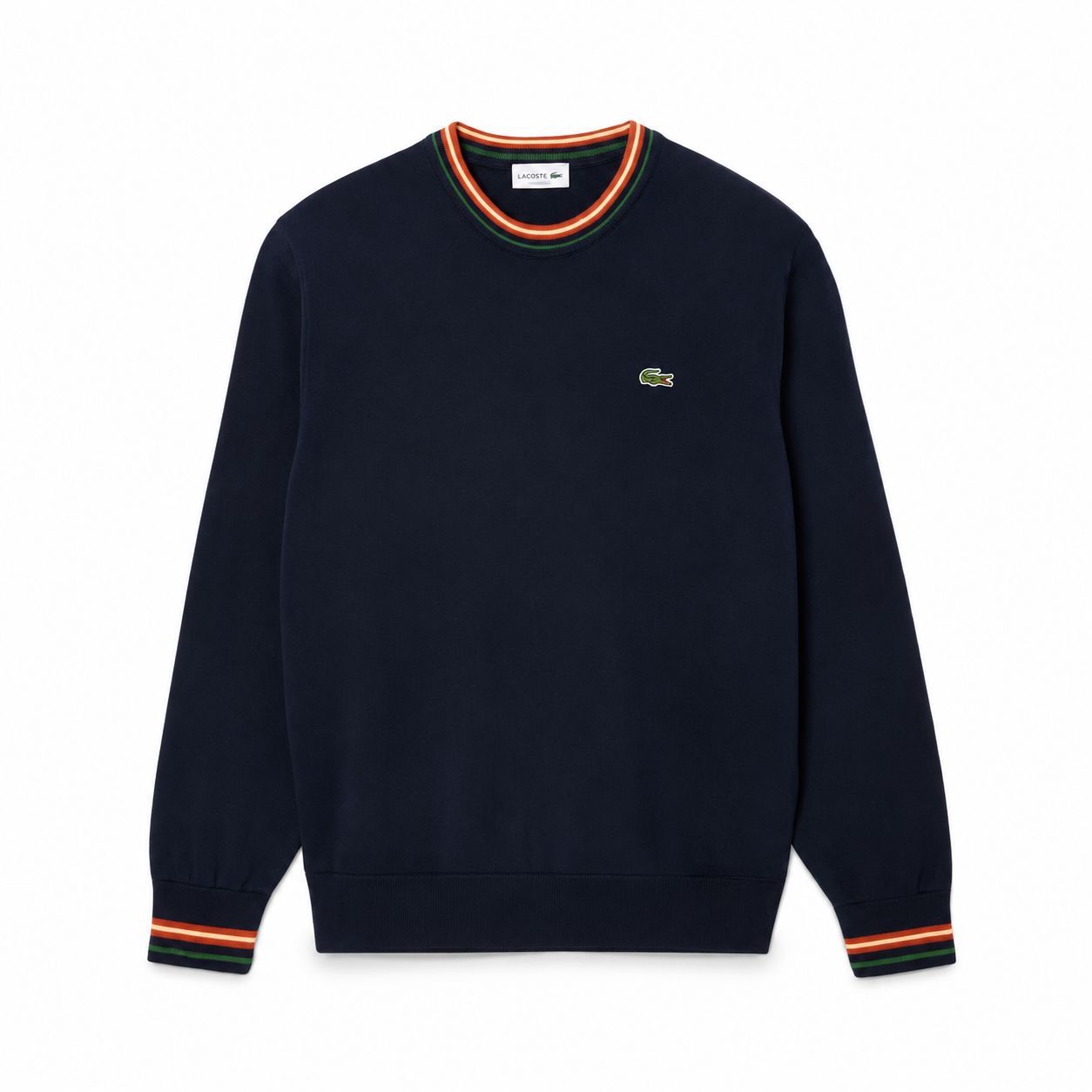 Lacoste Gestreifter Baumwoll-Jersey Pullover