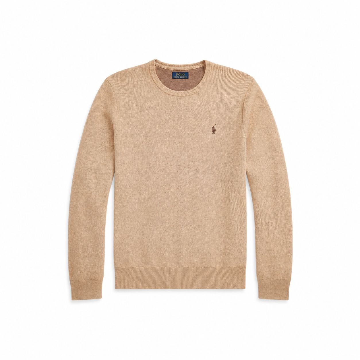 Ralph Lauren Mesh-Strick Baumwoll-Pullover Mit Rundhalsausschnitt