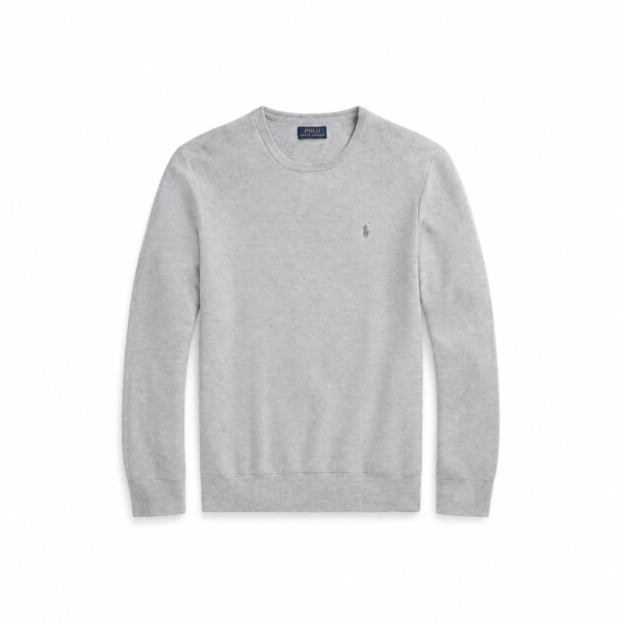 Ralph Lauren Mesh-Strick Baumwoll-Pullover Mit Rundhalsausschnitt