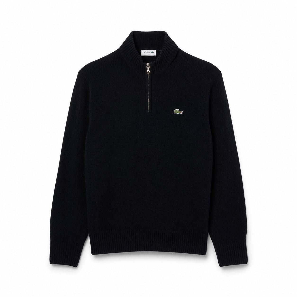 Lacoste Herren Pullover Mit Reißverschluss Und Hohem Kragen Aus Gekämmter Wolle