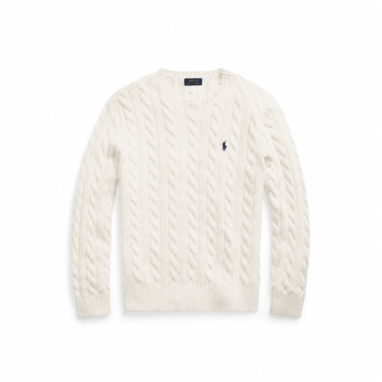 Ralph Lauren Baumwoll-Pullover Mit Zopfmuster