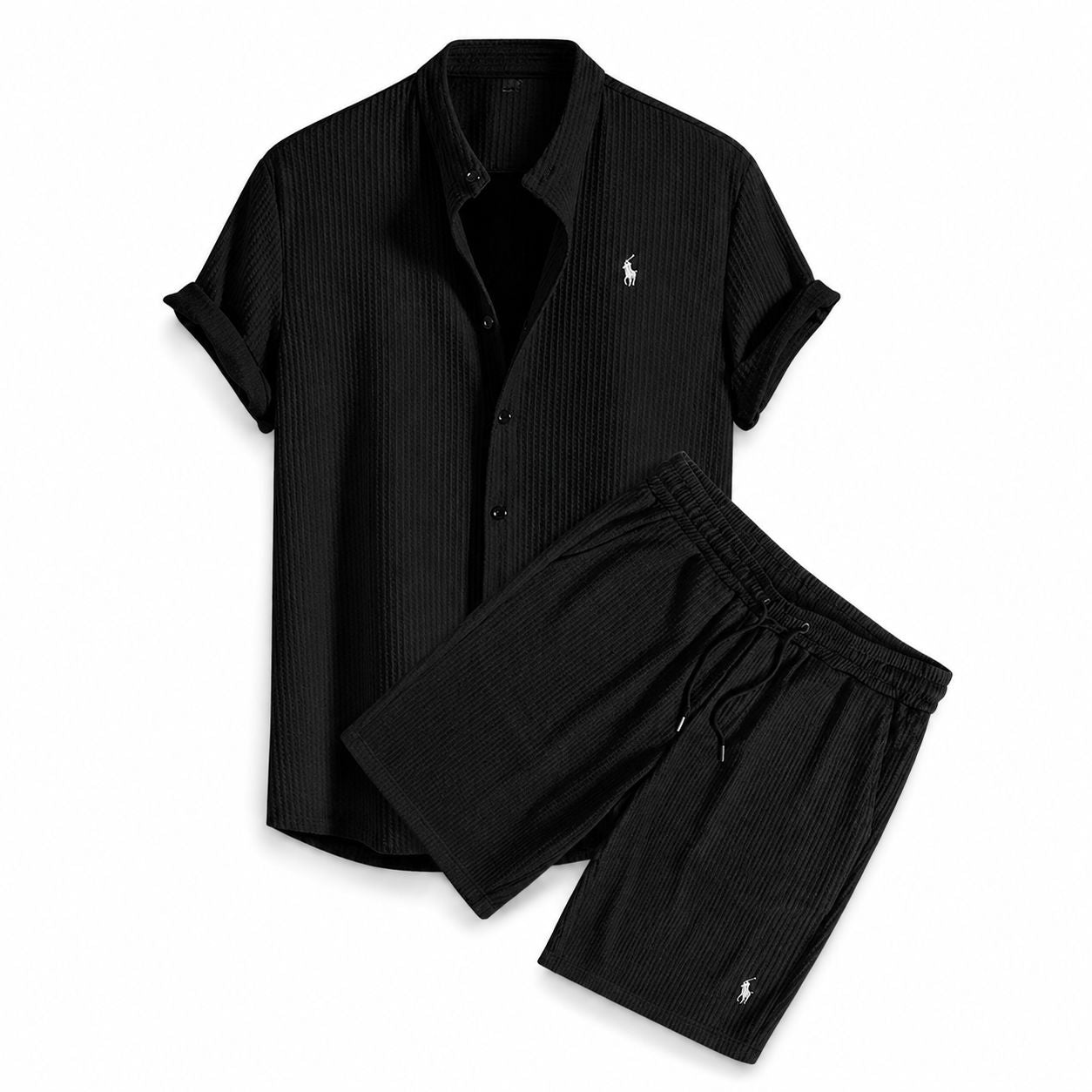 Ralph Lauren Prestige Comfort Kollektion - Premium Hemd & Shorts Set