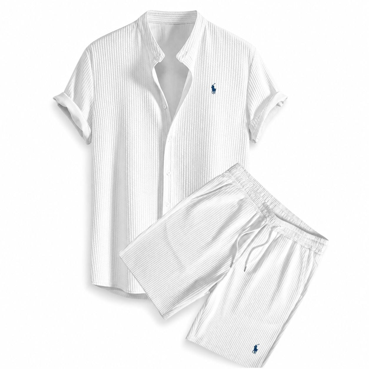 Ralph Lauren Prestige Comfort Kollektion - Premium Hemd & Shorts Set