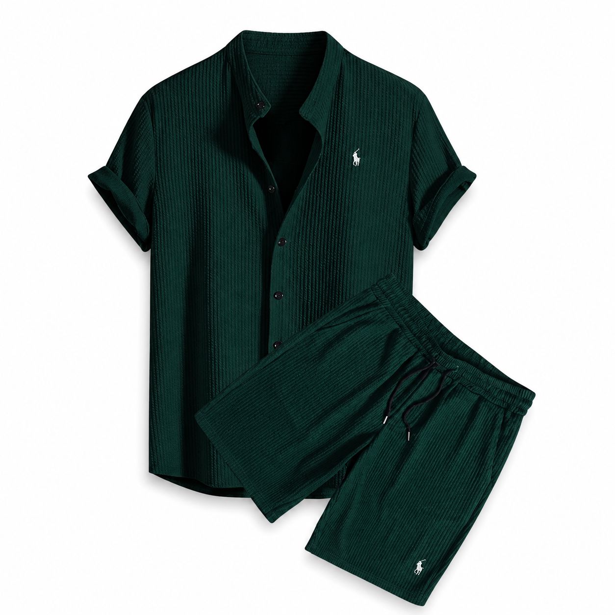 Ralph Lauren Prestige Comfort Kollektion - Premium Hemd & Shorts Set