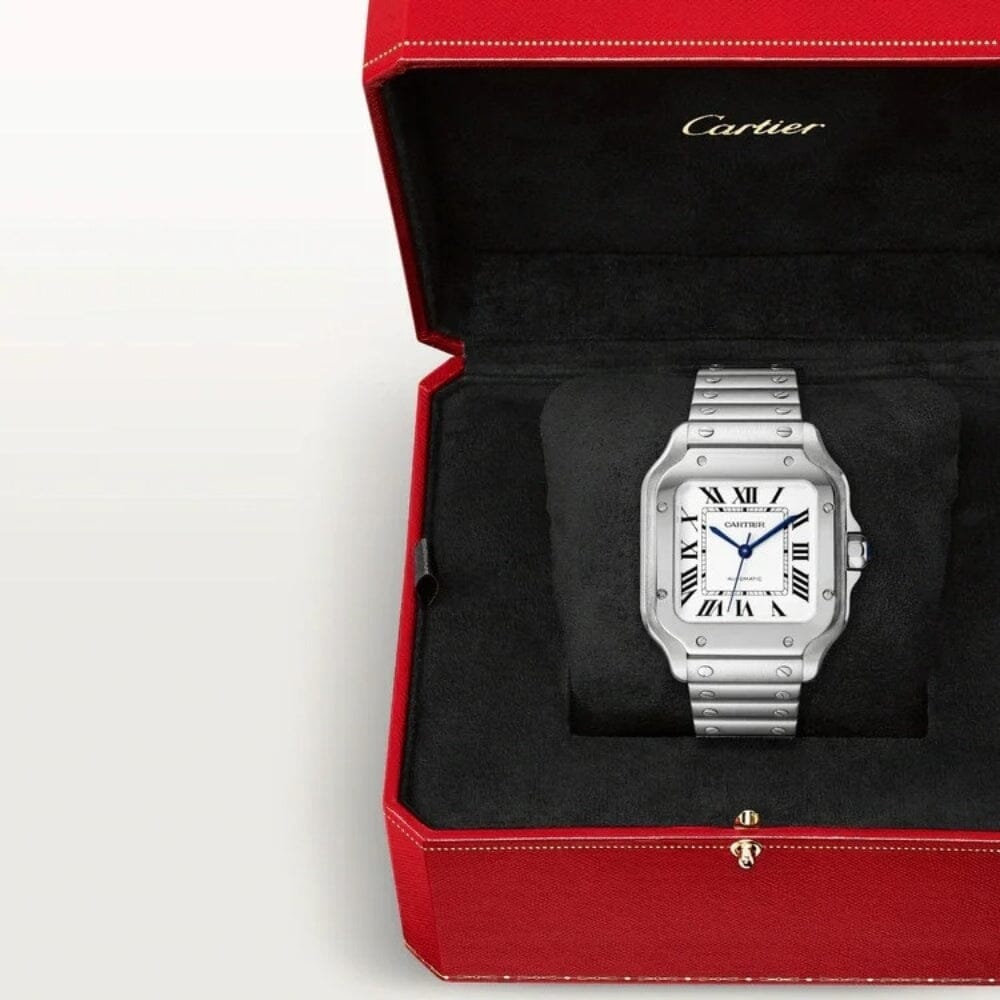Cartier Santos Classic Silber Herrenarmbanduhr