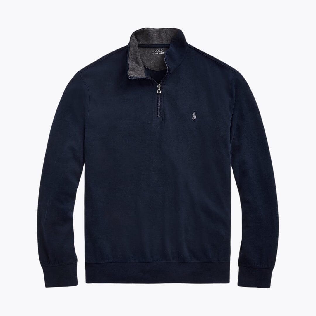 Ralph Lauren Luxury Jersey Pullover Mit Viertel-Reißverschluss