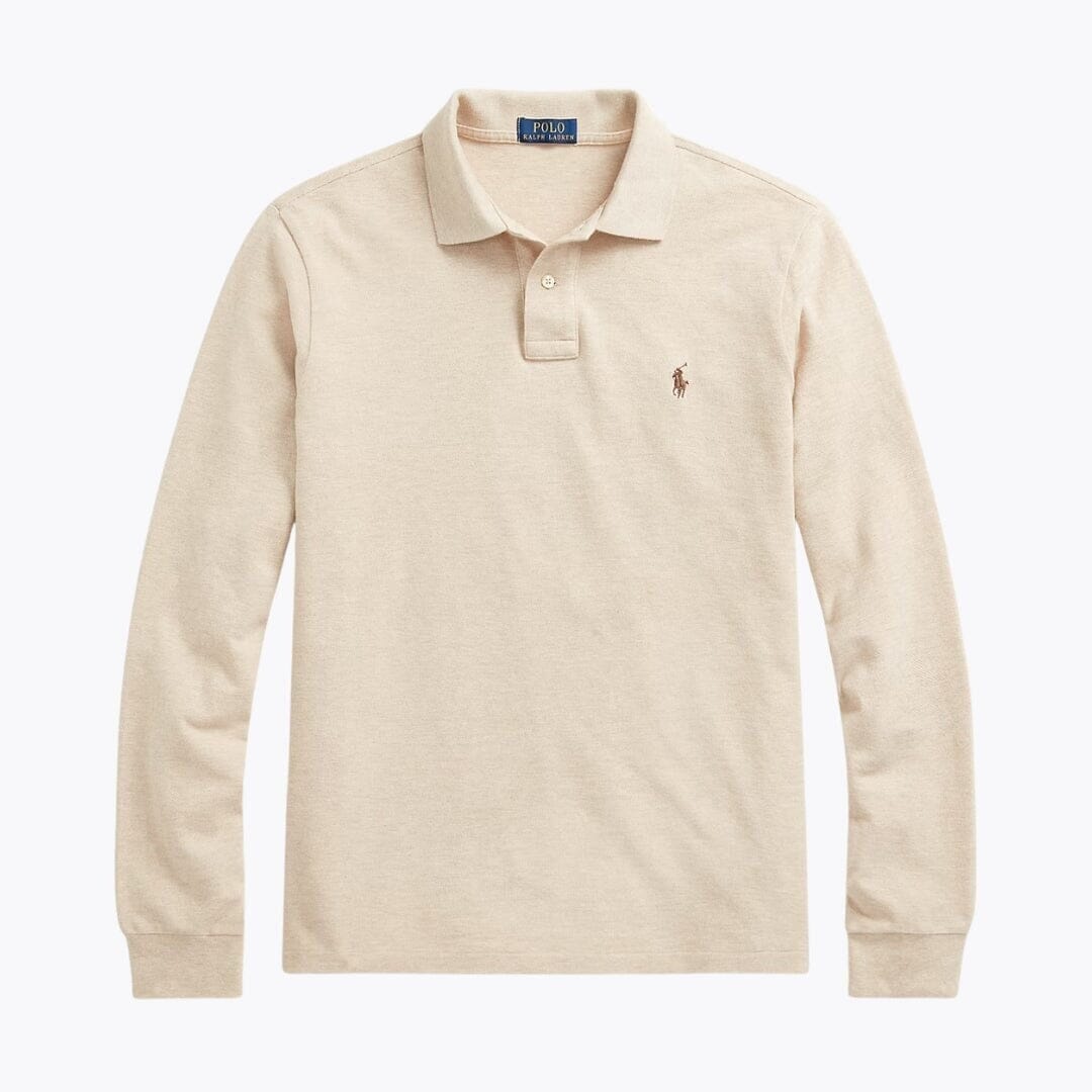Ralph Lauren Langarm Polo-Shirt Aus Mesh-Baumwolle
