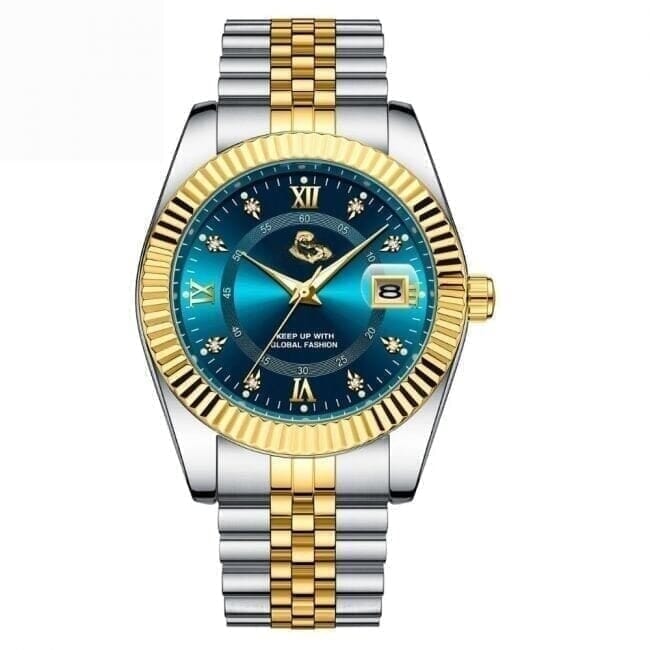 Poedagar Goldenstar 40mm Herrenarmbanduhr - Wasserdicht - Edelstahl