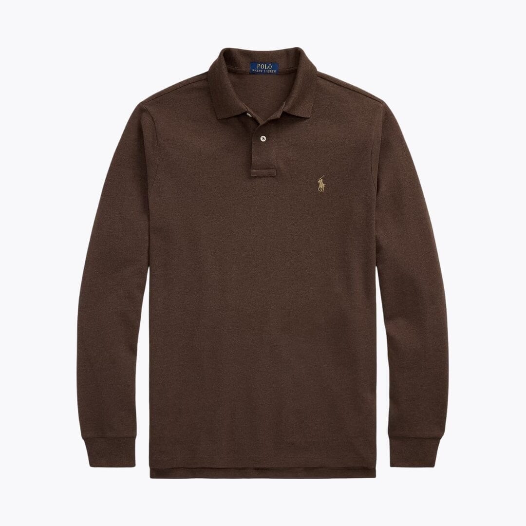 Ralph Lauren Langarm Polo-Shirt Aus Mesh-Baumwolle