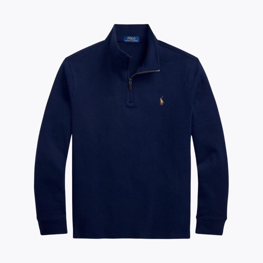 Ralph Lauren Estate-Rib Pullover Mit Viertel-Reißverschluss