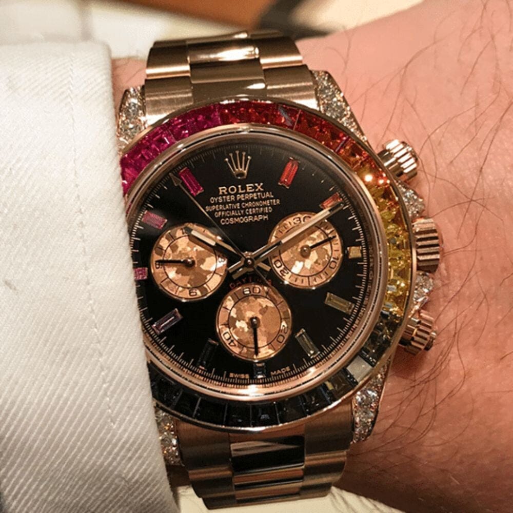 Rolex Cosmograph Daytona 116595 RBOW-0001 - Regenbogen Roségold Luxusuhr