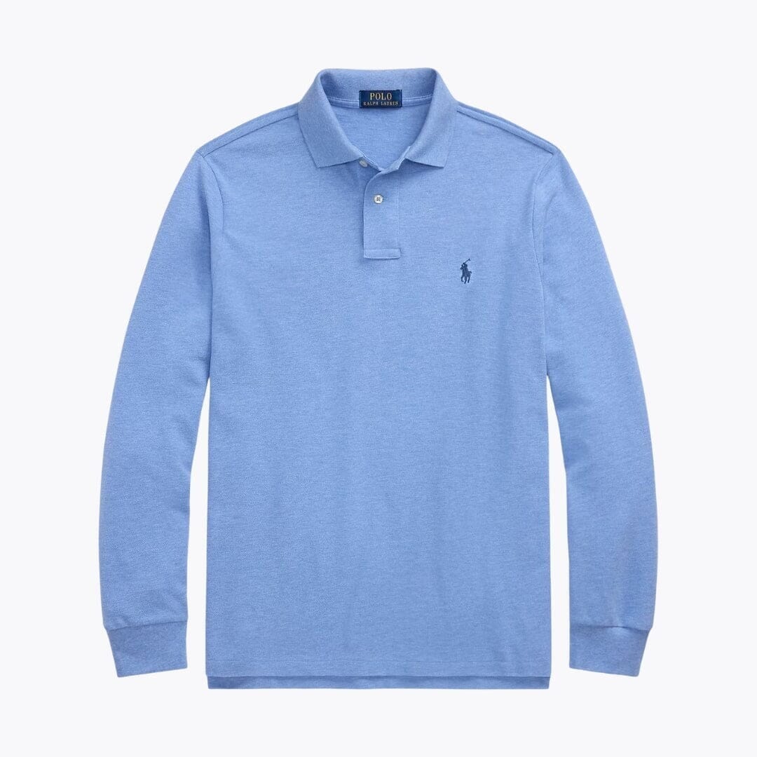 Ralph Lauren Langarm Polo-Shirt Aus Mesh-Baumwolle
