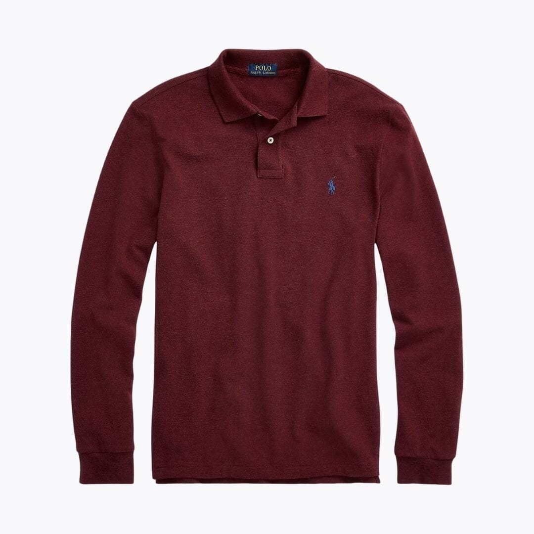Ralph Lauren Langarm Polo-Shirt Aus Mesh-Baumwolle