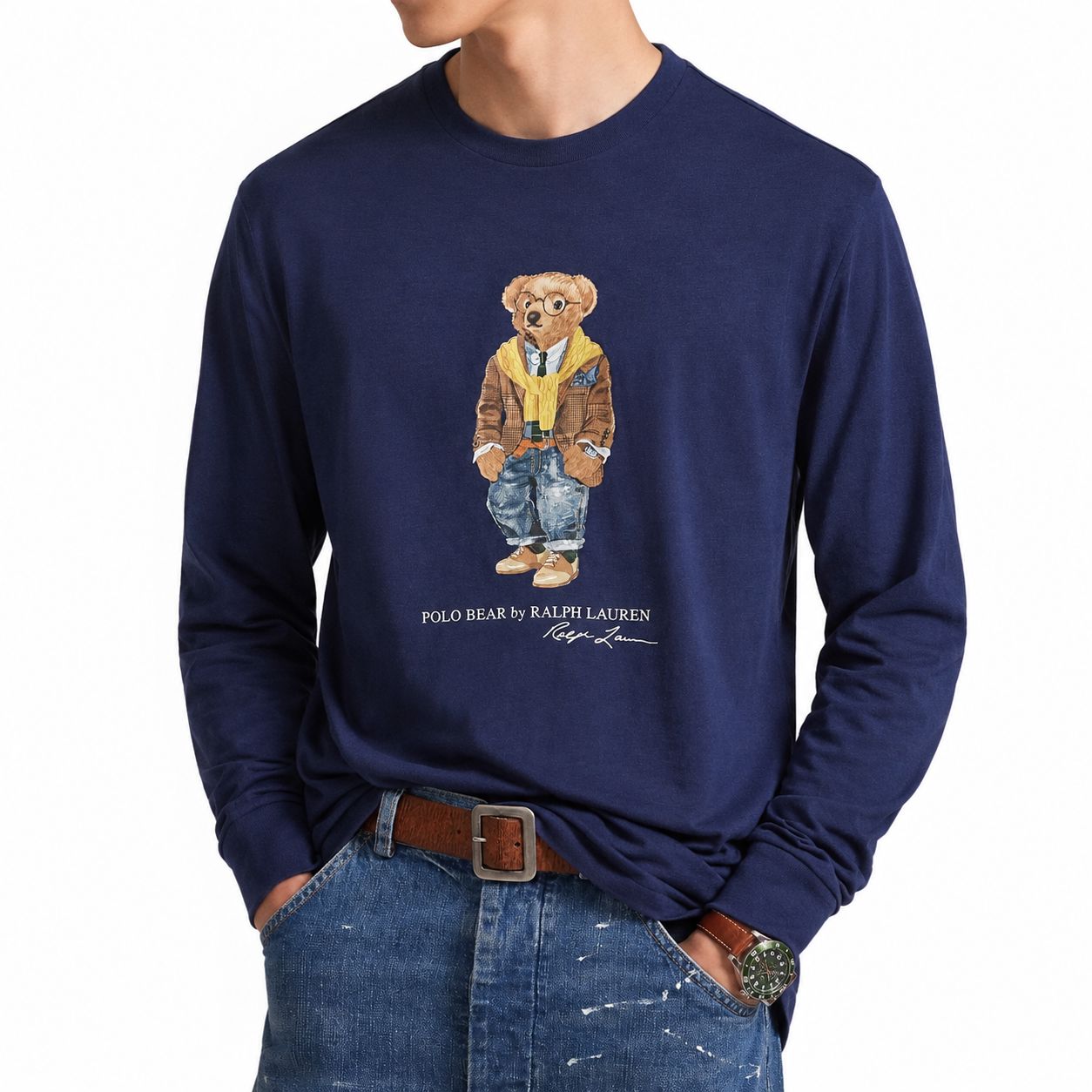 Ralph Lauren Polo Bear Jersey T-SHIRT Classic Fit Langarm