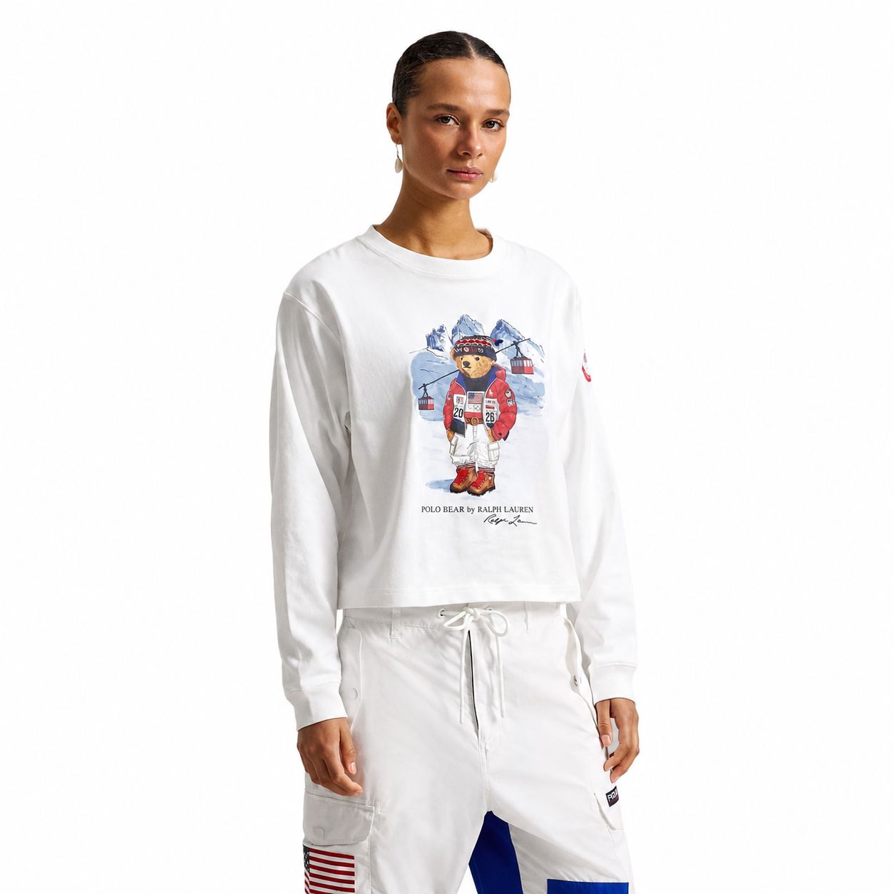 Ralph Lauren Team USA Polo Bear Langarm-T-Shirt