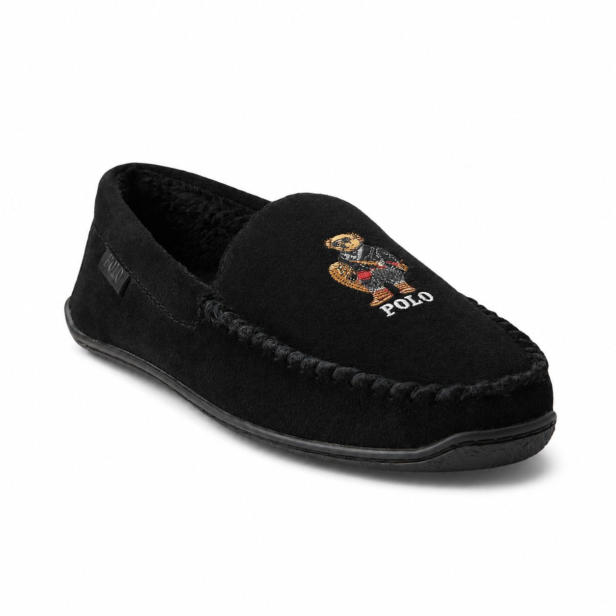 Ralph Lauren Brenan Polo Bear Wildleder-Hausschuhe