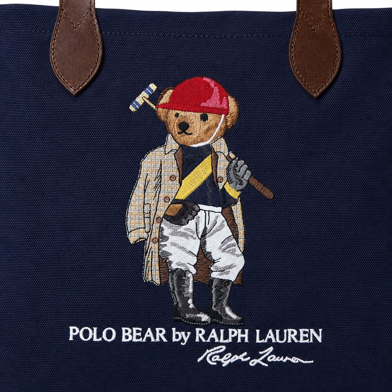 Ralph Lauren Polo Bear Canvas Einkaufstasche