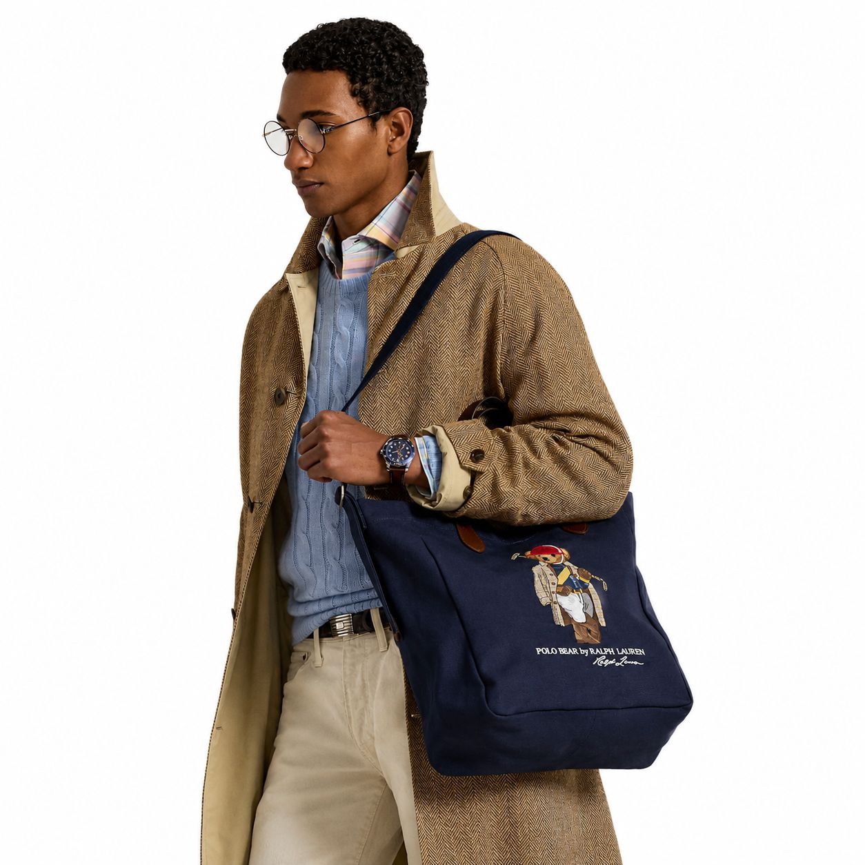 Ralph Lauren Polo Bear Canvas Einkaufstasche