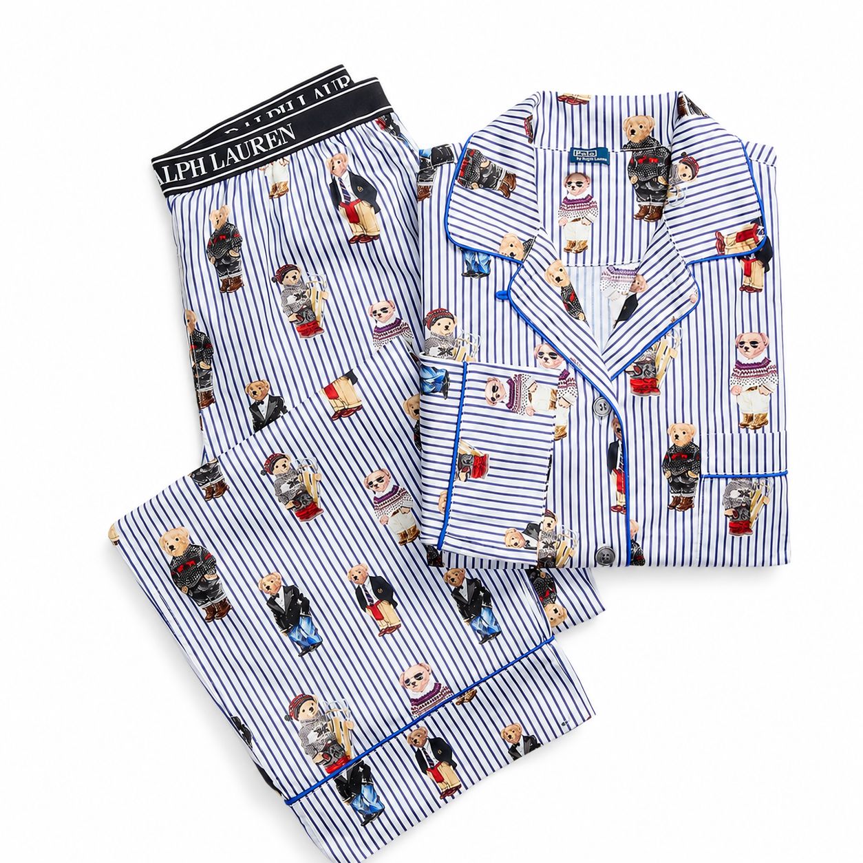 Ralph Lauren Polo Bear Baumwoll-Sateen Pyjama-Set