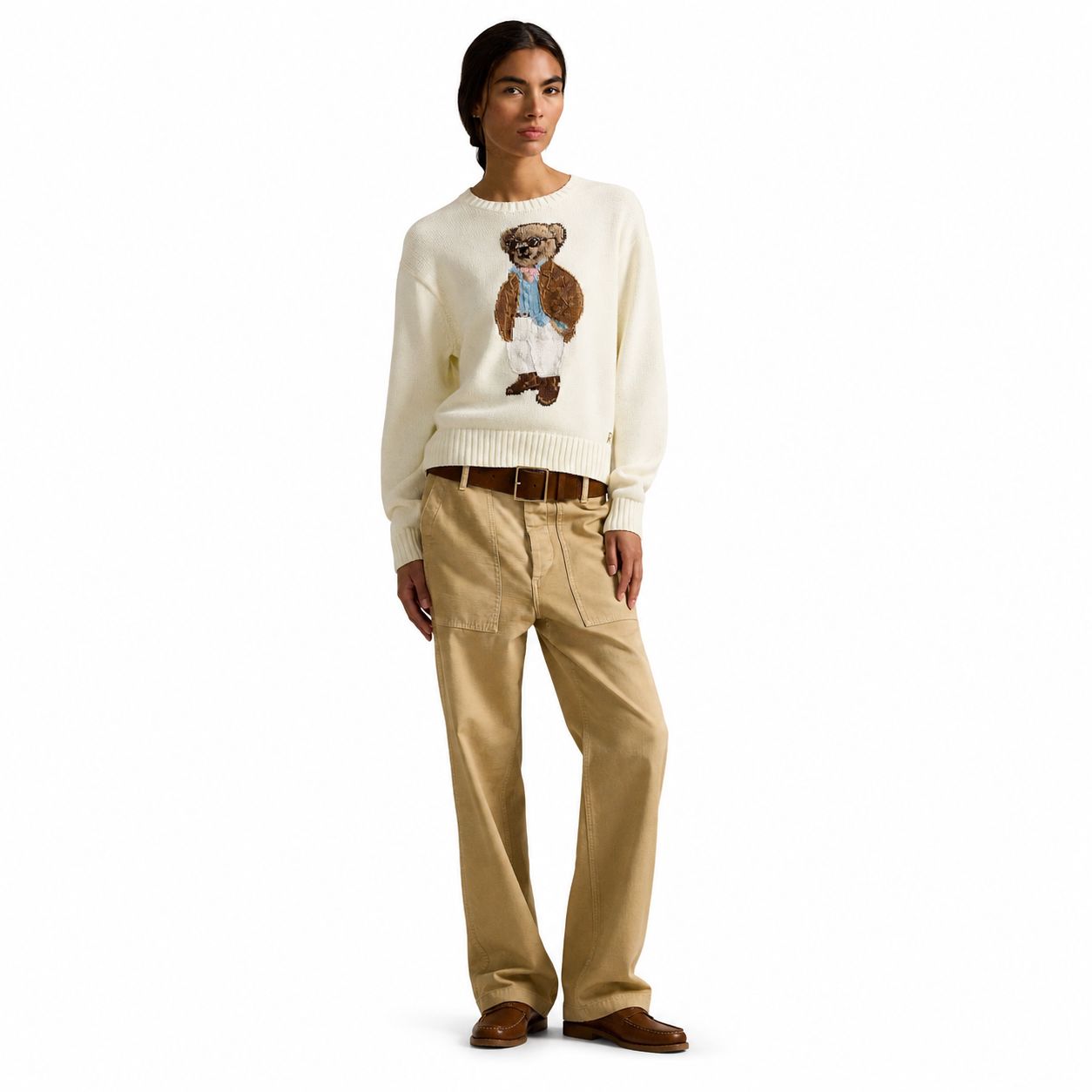Ralph Lauren Polo Bear Baumwoll-Pullover Mit Rundhalsausschnitt