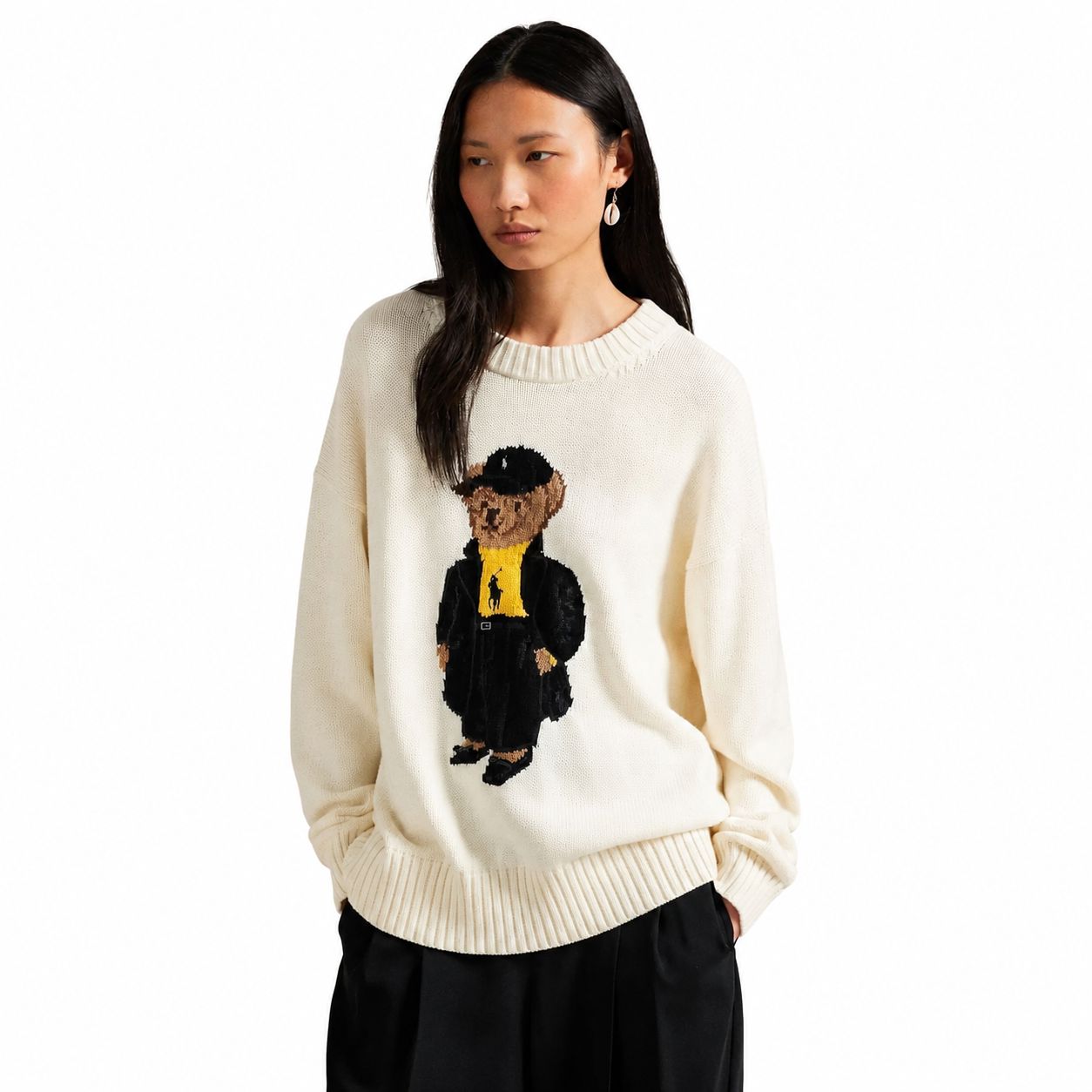 Ralph Lauren Polo Bear Baumwoll-Pullover Mit Rundhalsausschnitt