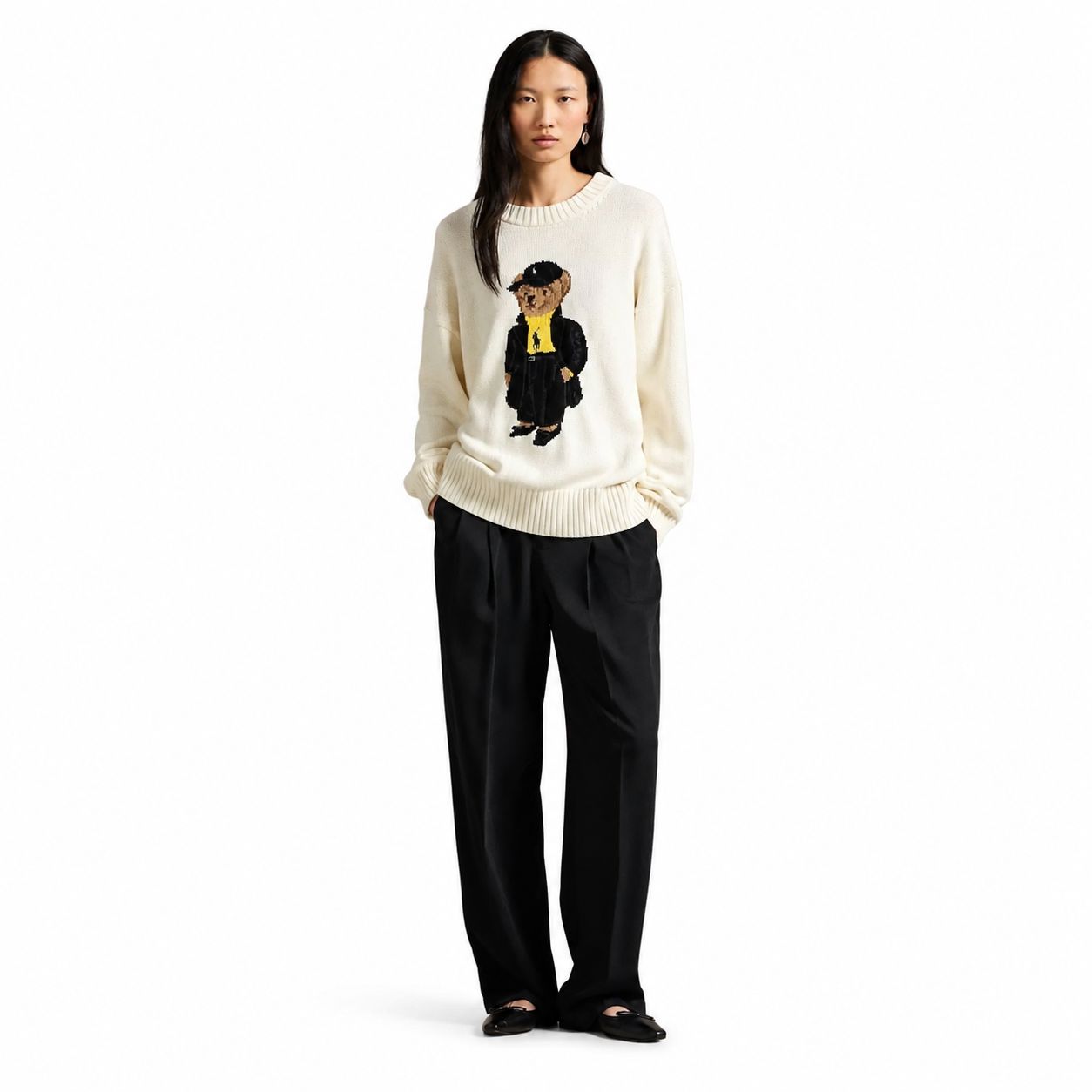 Ralph Lauren Polo Bear Baumwoll-Pullover Mit Rundhalsausschnitt