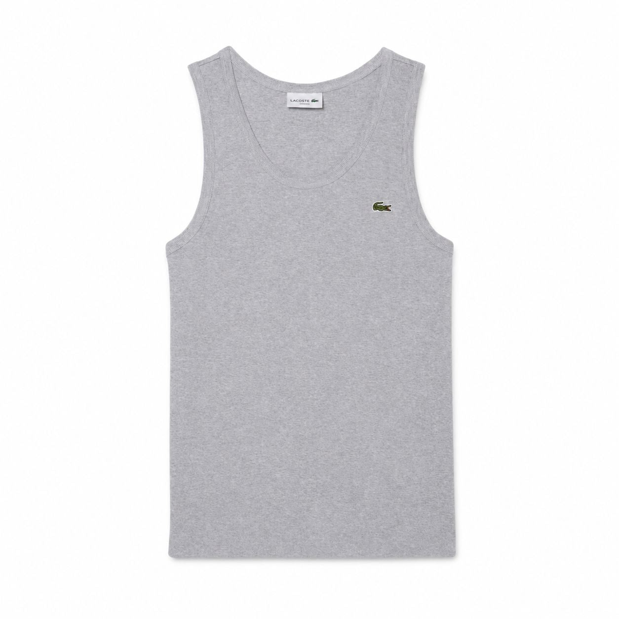 Lacoste Herren Tank Top Slim Fit Aus Gerippter Baumwolle