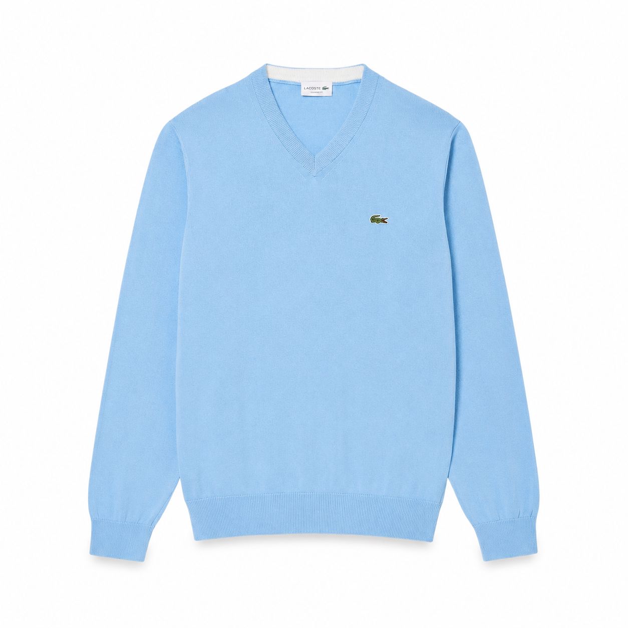 Lacoste Monochrome Baumwoll-Pullover Mit V-Ausschnitt