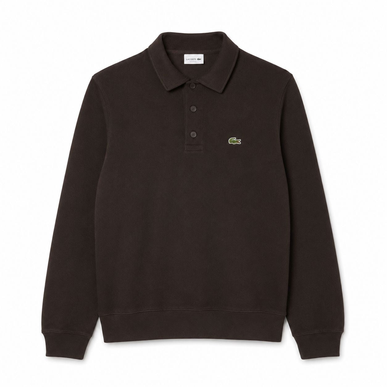 Lacoste Gerippter Baumwoll-Sweatshirt Mit Polo-Kragen