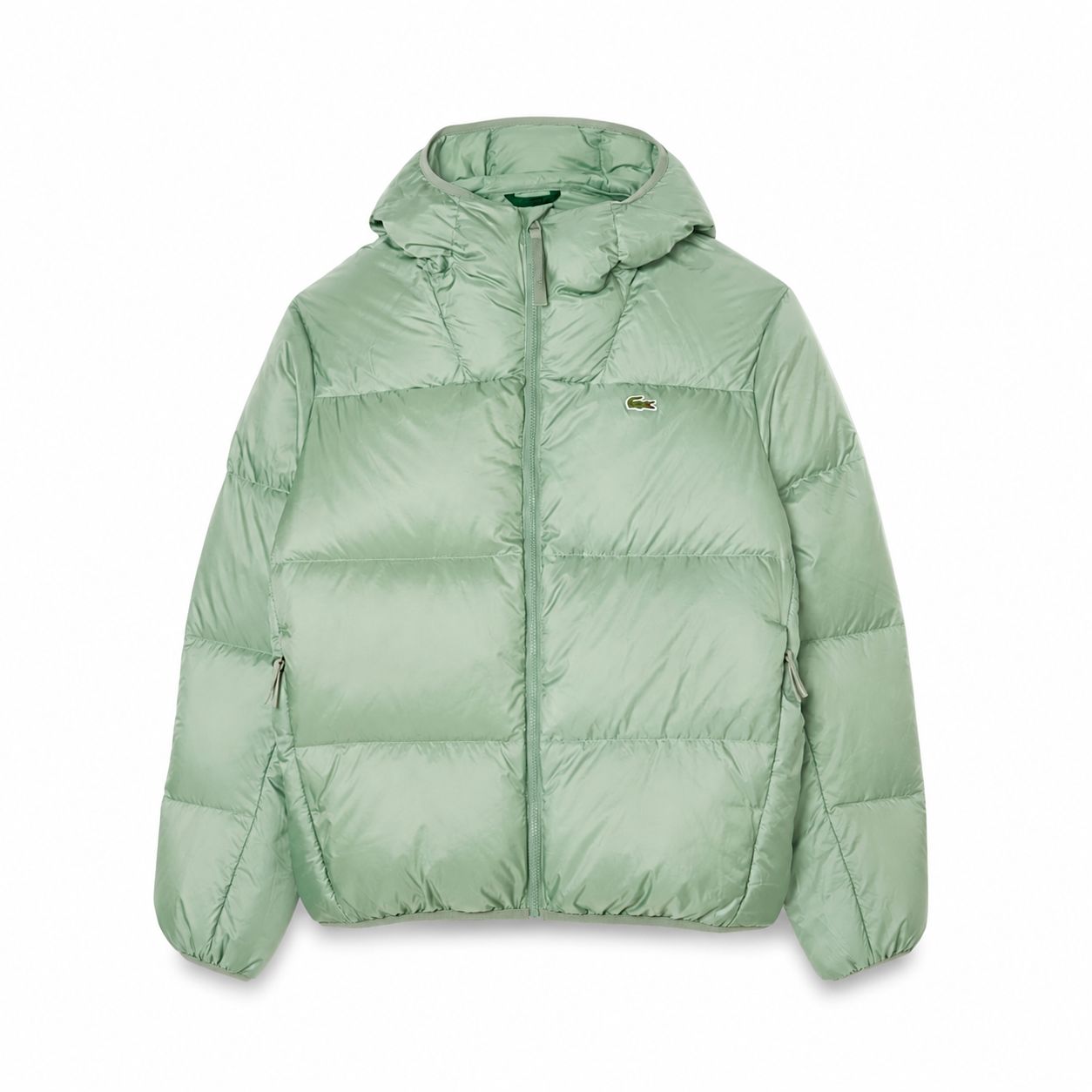 Lacoste Kurze Wasserabweisende Daunenjacke Mit Kapuze