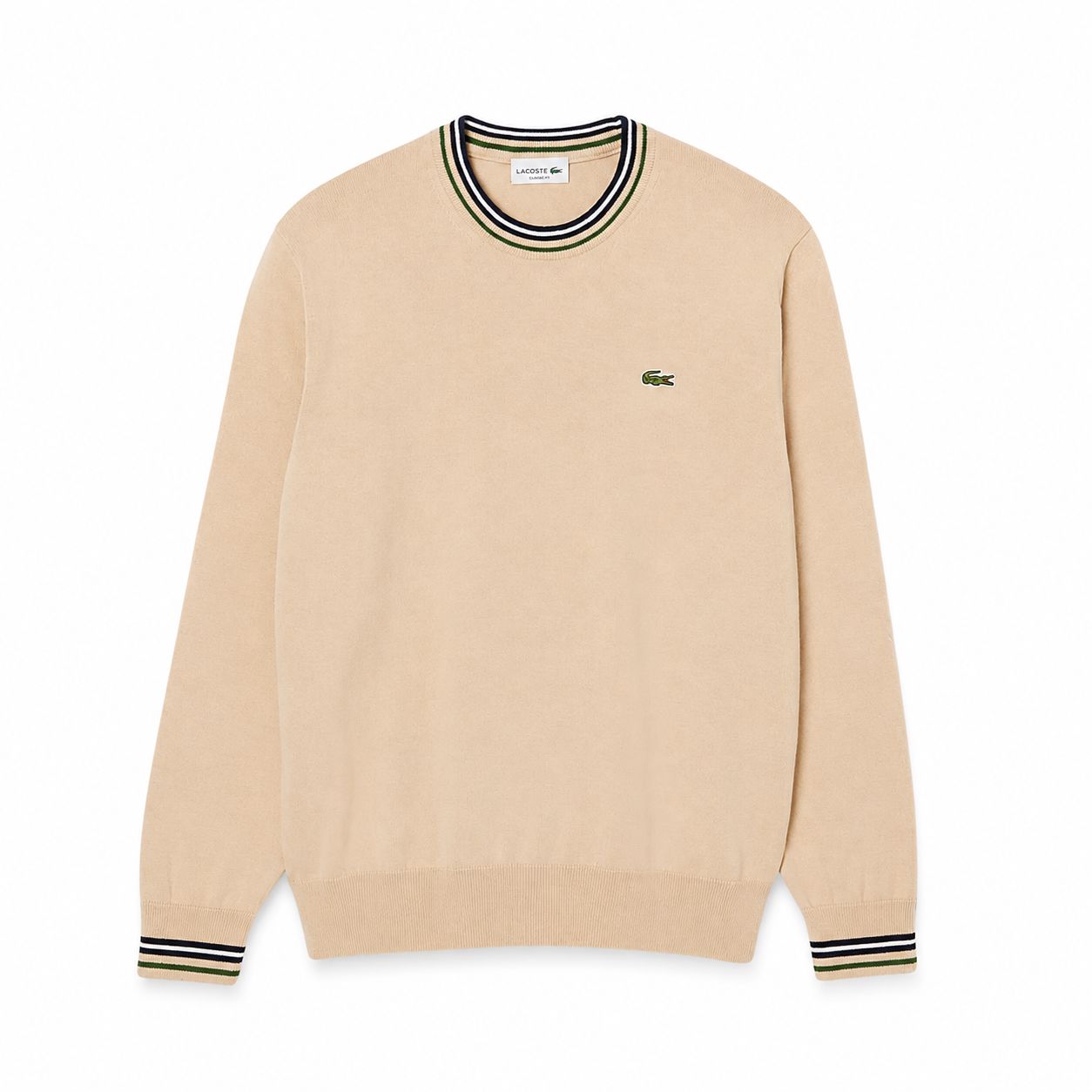 Lacoste Gestreifter Baumwoll-Jersey Pullover