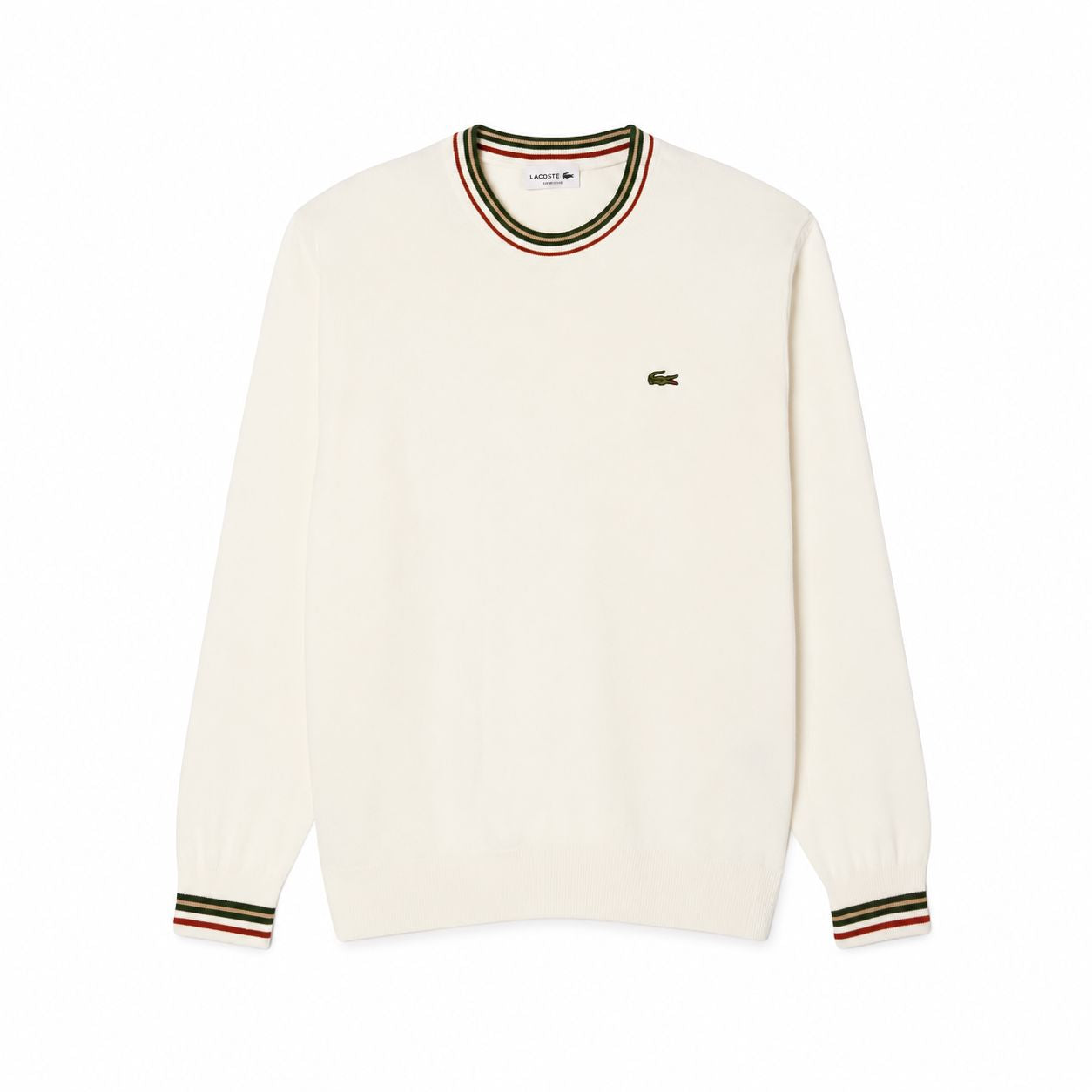 Lacoste Gestreifter Baumwoll-Jersey Pullover