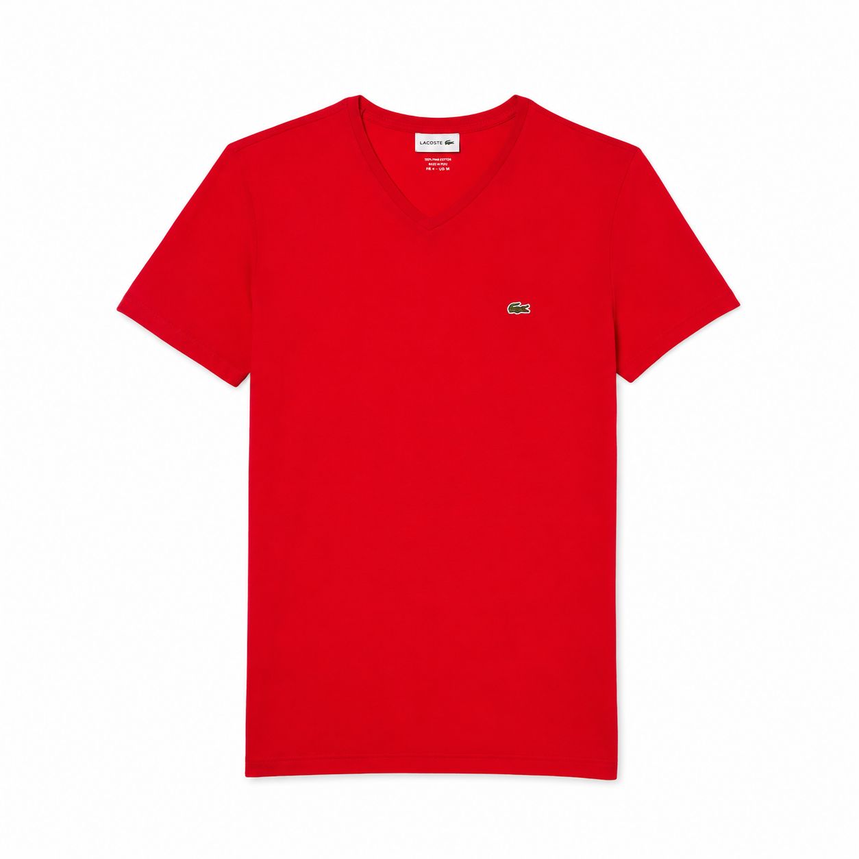 Lacoste Herren V-Ausschnitt T-SHIRT Aus Leichter Pima-Baumwolle