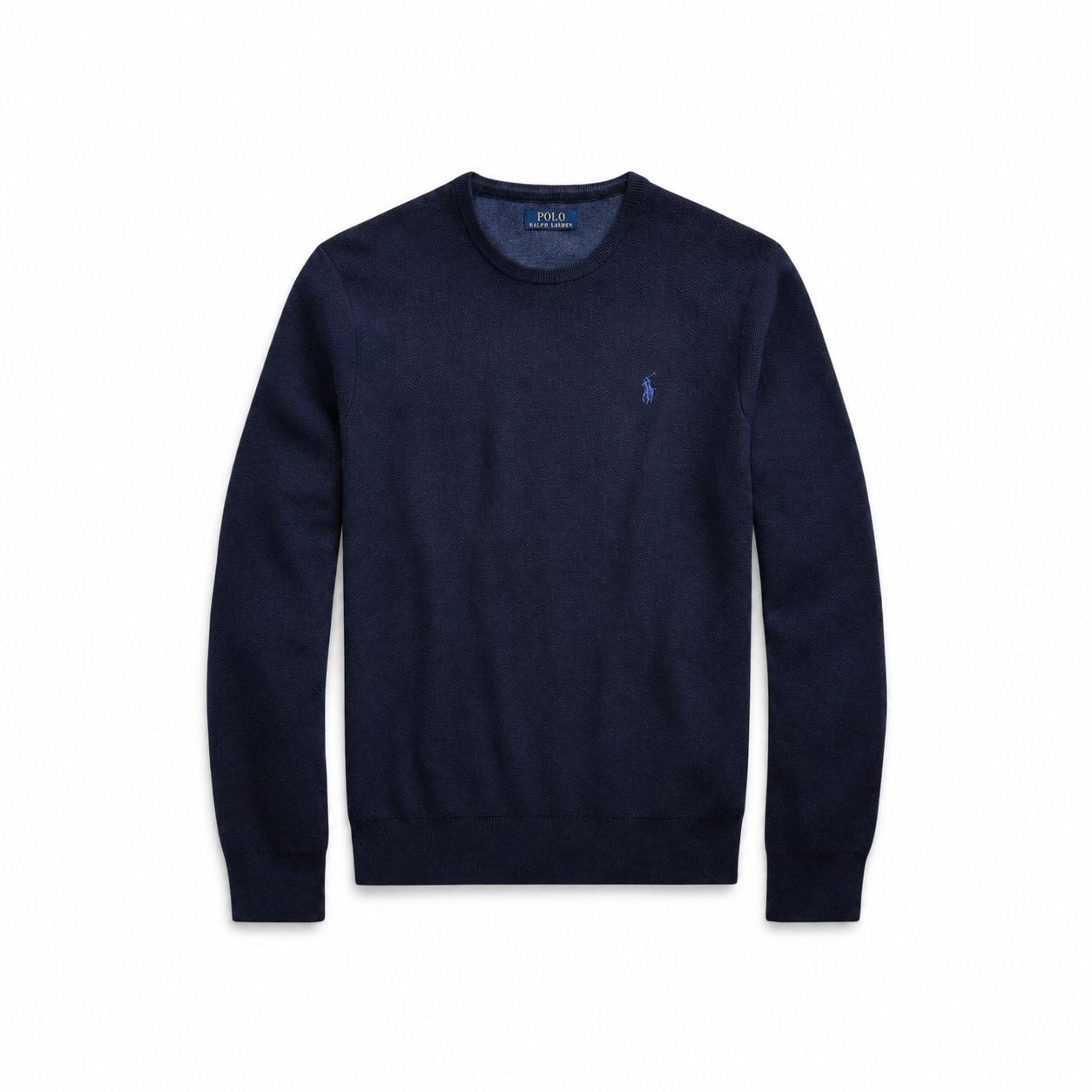 Ralph Lauren Mesh-Strick Baumwoll-Pullover Mit Rundhalsausschnitt