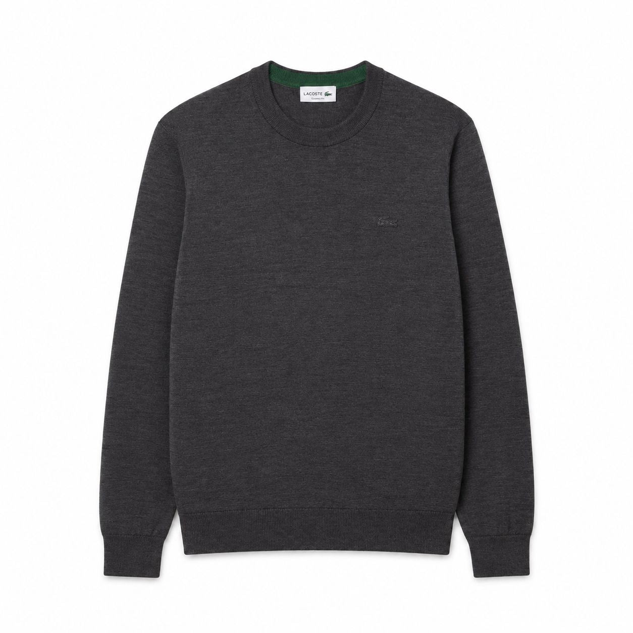 Lacoste Merinowolle Pullover Mit Rundhalsausschnitt