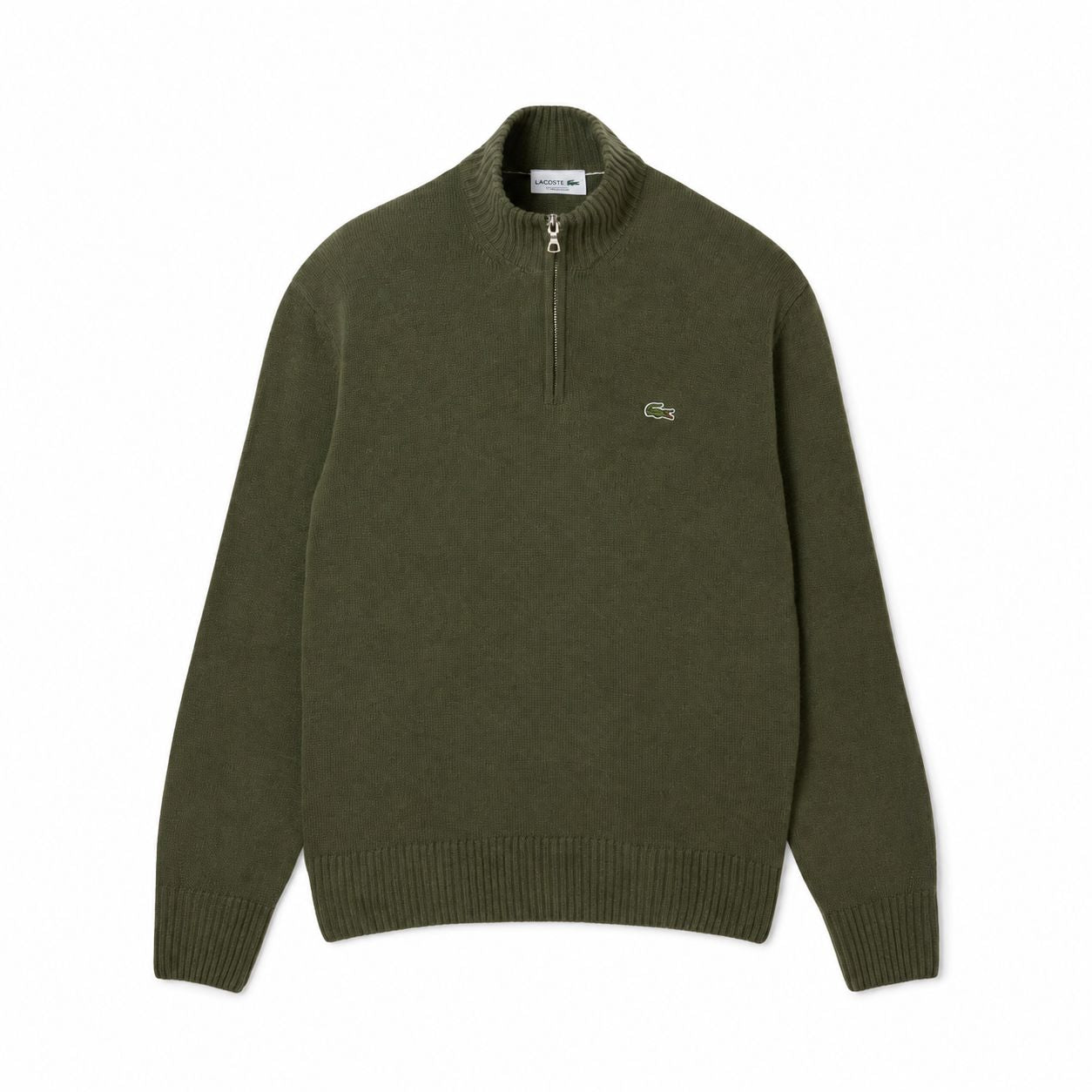 Lacoste Herren Pullover Mit Reißverschluss Und Hohem Kragen Aus Gekämmter Wolle