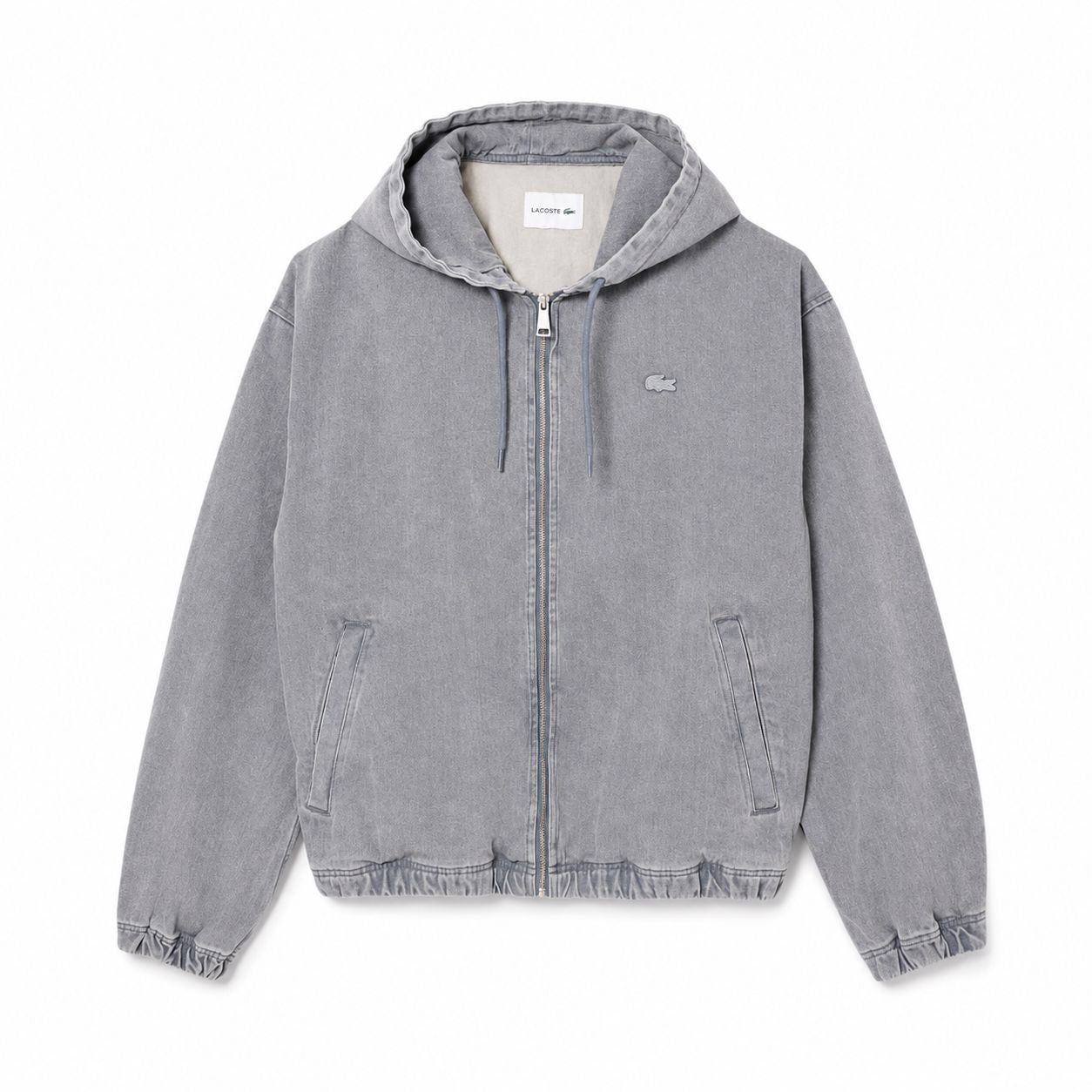 Lacoste Jeansjacke Mit Kapuze Und Wascheffekt