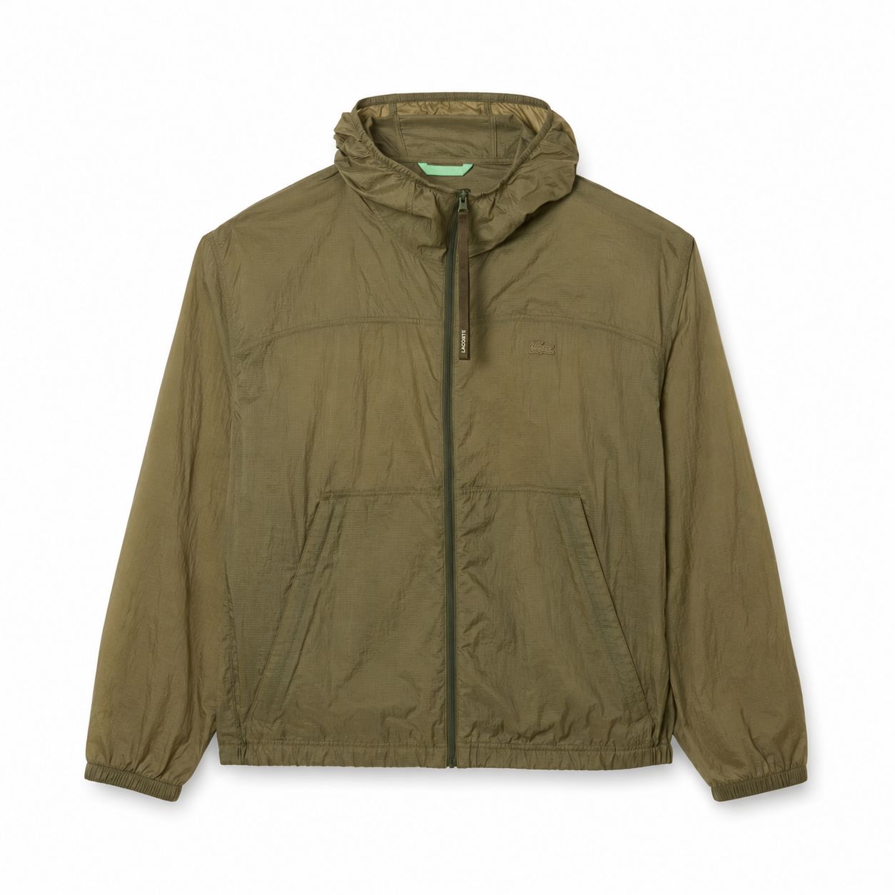 Lacoste Wasserabweisende Packbare Nylon Jacke