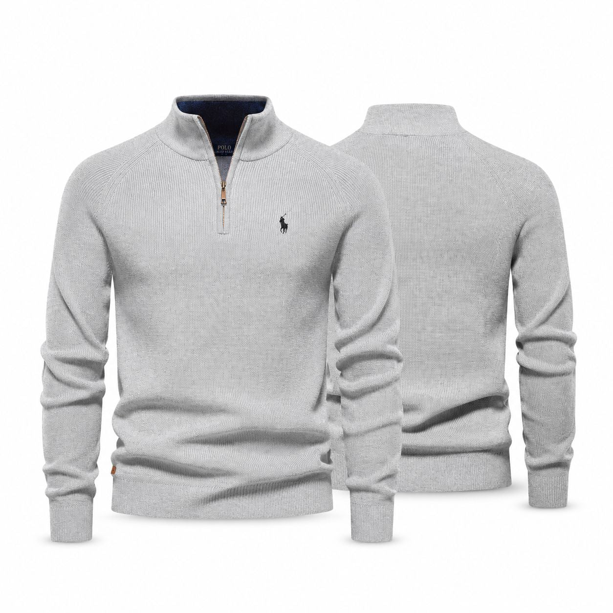 Ralph Lauren Zip Zopfstrick Woll-Pullover
