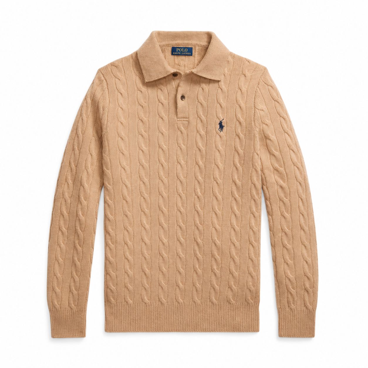 Ralph Lauren Wolle-Kaschmir Zopfmuster Pullover