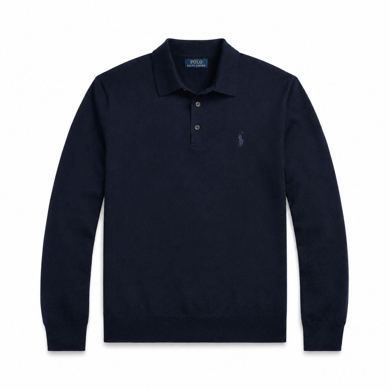 Ralph Lauren Woll-Pullover Mit Polo-Kragen