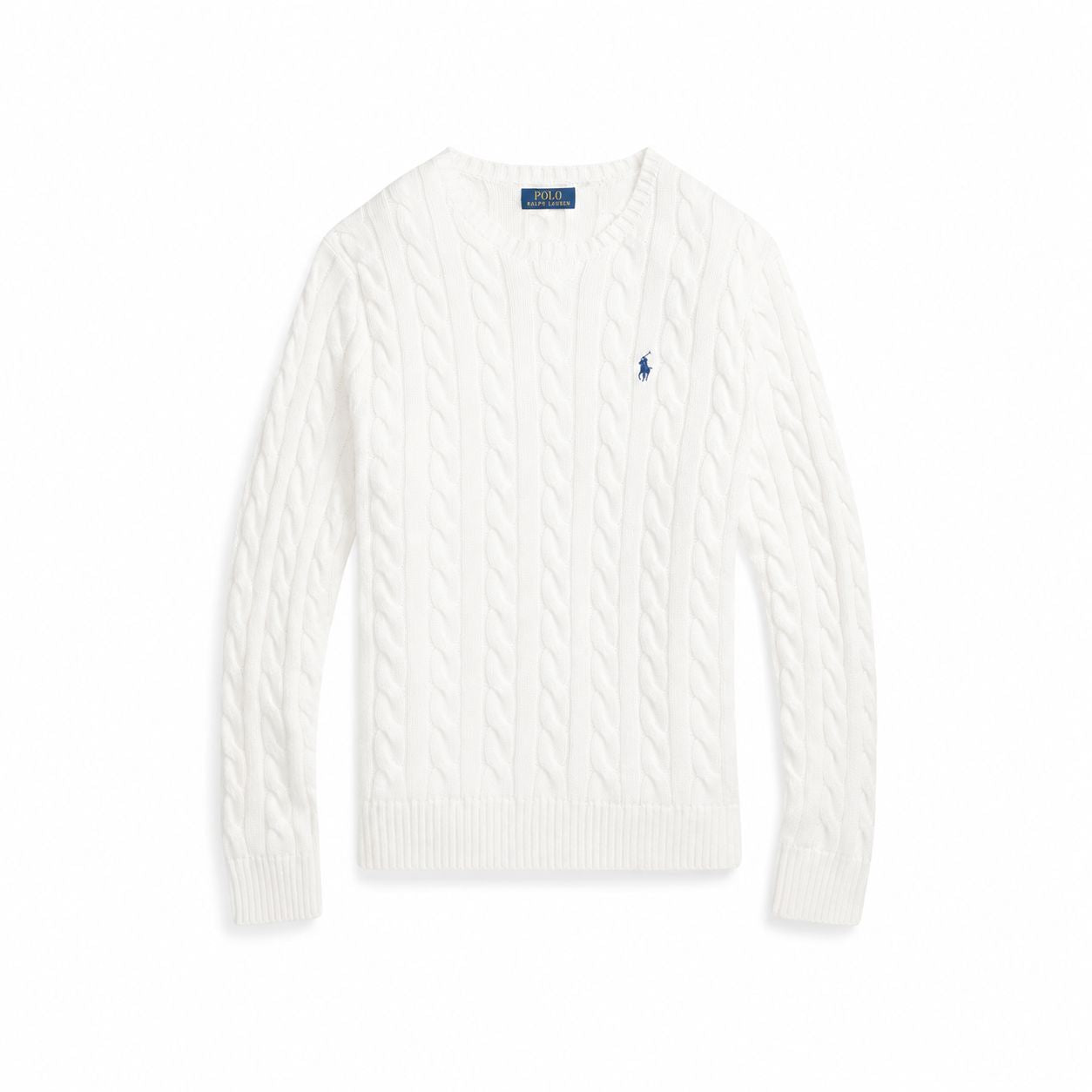 Ralph Lauren Baumwoll-Pullover Mit Zopfmuster