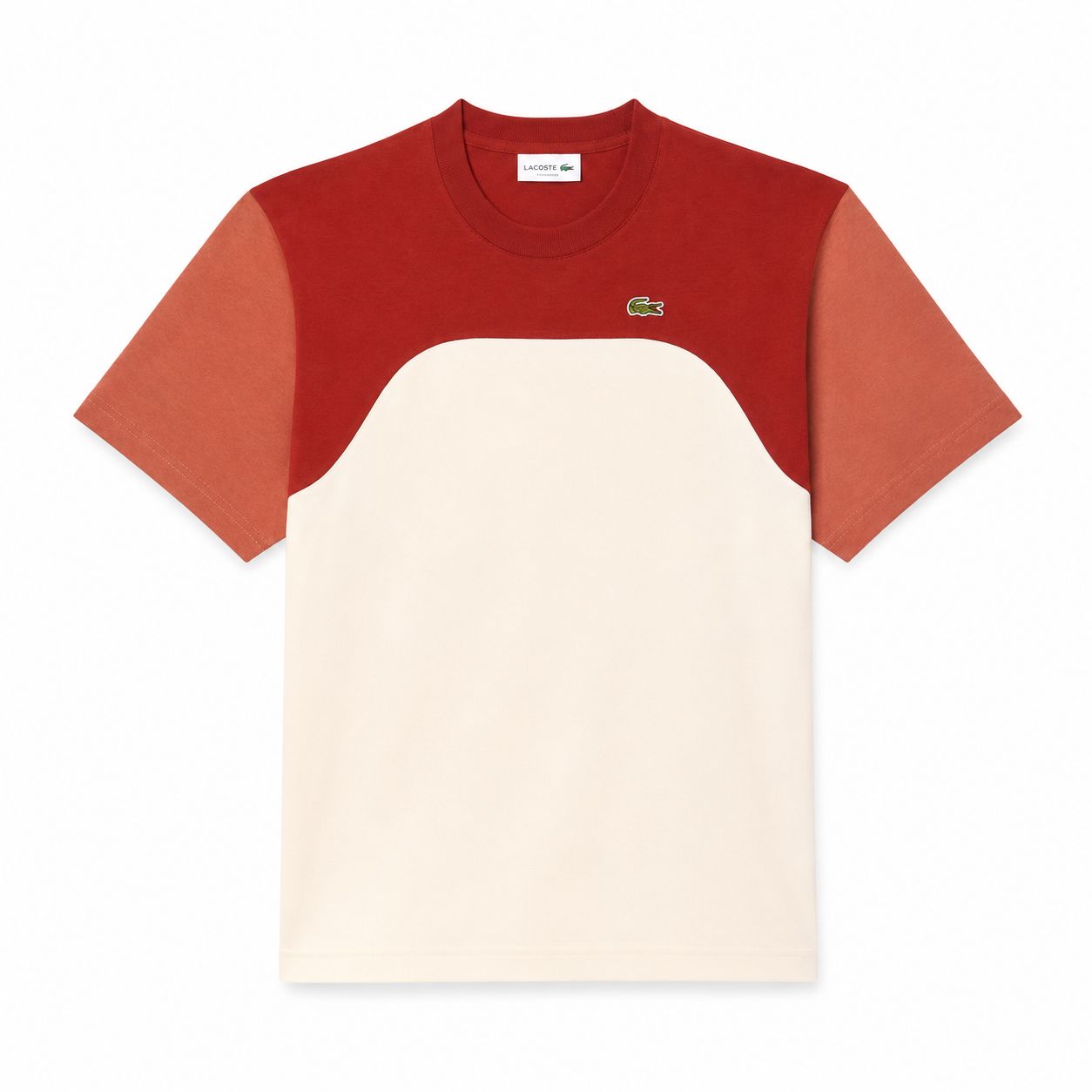 Lacoste Baumwoll-Jersey T-SHIRT Mit Colour-Block Design