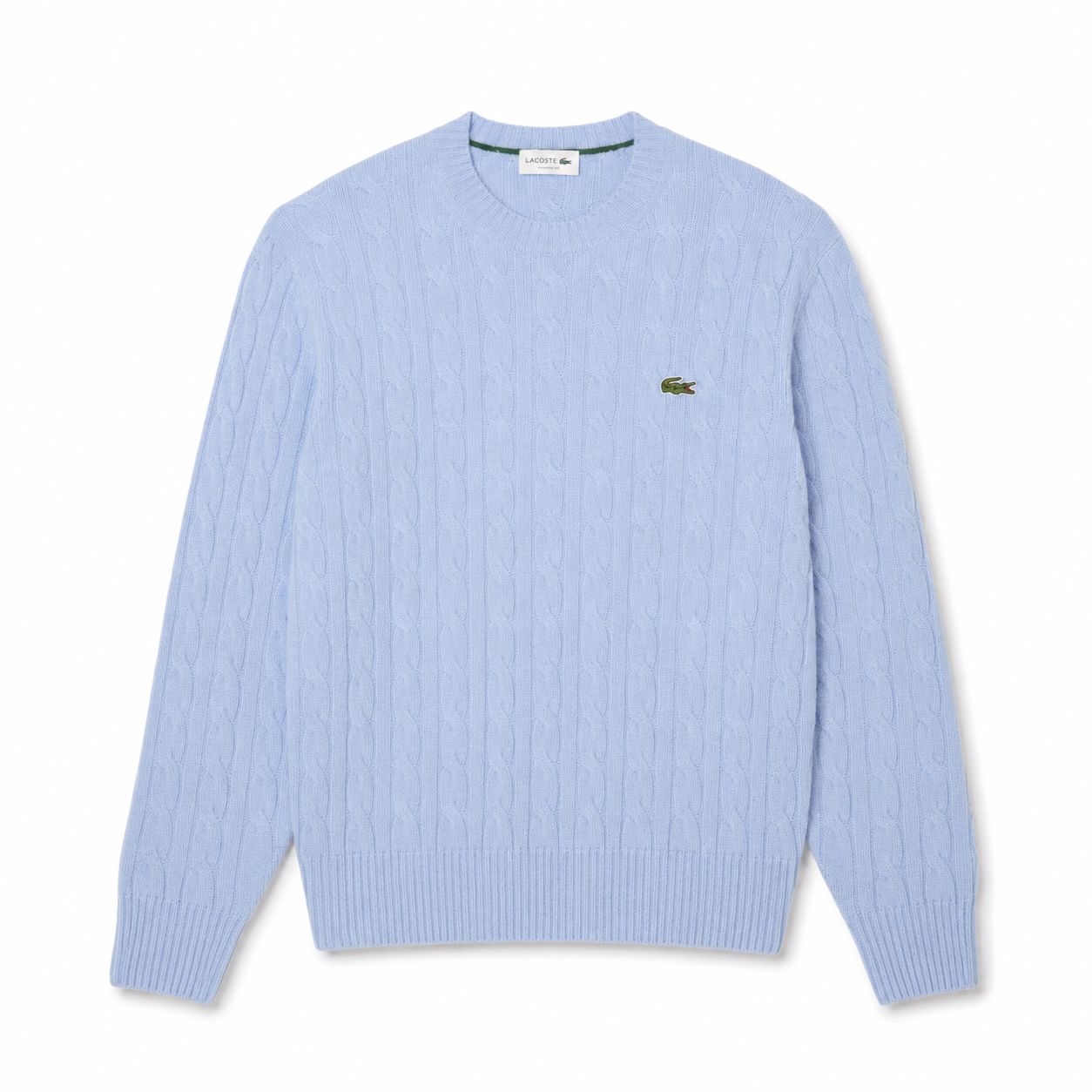 Lacoste Zopfstrick Pullover Aus Gekämmter Wolle Mit Rundhalsausschnitt
