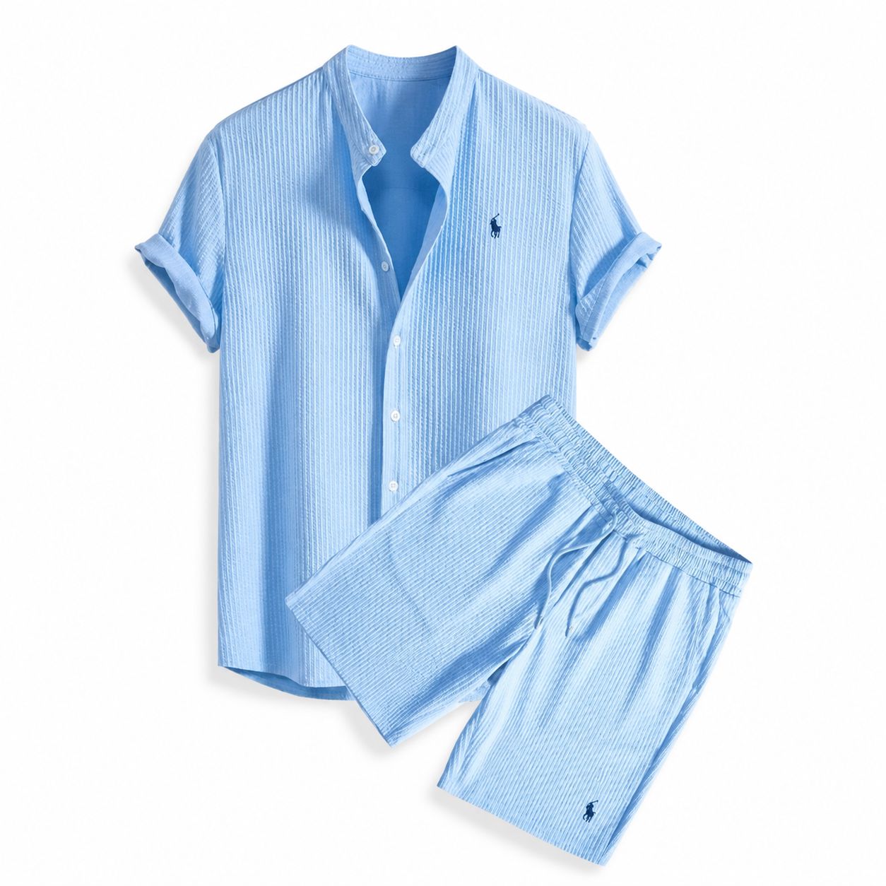 Ralph Lauren Prestige Comfort Kollektion - Premium Hemd & Shorts Set